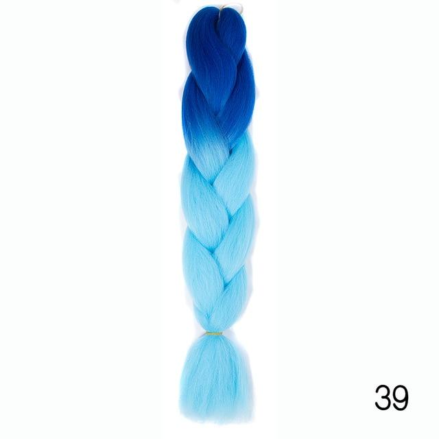 Hair Braid Synthetic Hair Extensions Jumbo False Braid Ombre Braiding Hair Pink Grey Blue Color
