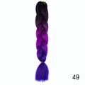 Hair Braid Synthetic Hair Extensions Jumbo False Braid Ombre Braiding Hair Pink Grey Blue Color