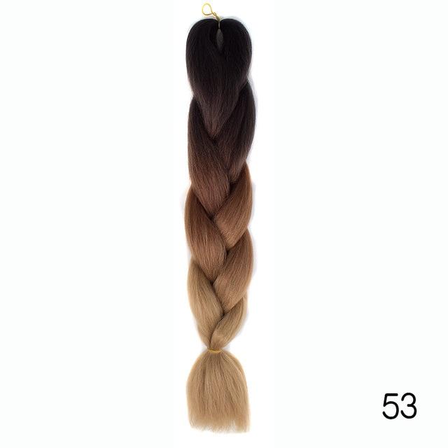 Hair Braid Synthetic Hair Extensions Jumbo False Braid Ombre Braiding Hair Pink Grey Blue Color