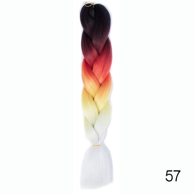 Hair Braid Synthetic Hair Extensions Jumbo False Braid Ombre Braiding Hair Pink Grey Blue Color