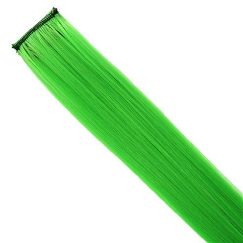 Sallyhair Clip Hair 20inch One Piece Hairpiece Color Synthetic Long Straight Hair Extensions Pink Yellow Blue Purple For Women