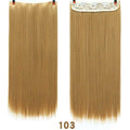 AOSI 60cm Long Straight Black Gray Blonde Women Ombre  High Tempreture Synthetic Hairpiece 5 Clip in Hair Extensions Hair Piece
