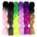 Sambraid 24 Inch Ombre Jumbo Braiding Hair For Jumbo Braids 100g/Pack False Hair Synthetic Crochet Braids Hair Extensions