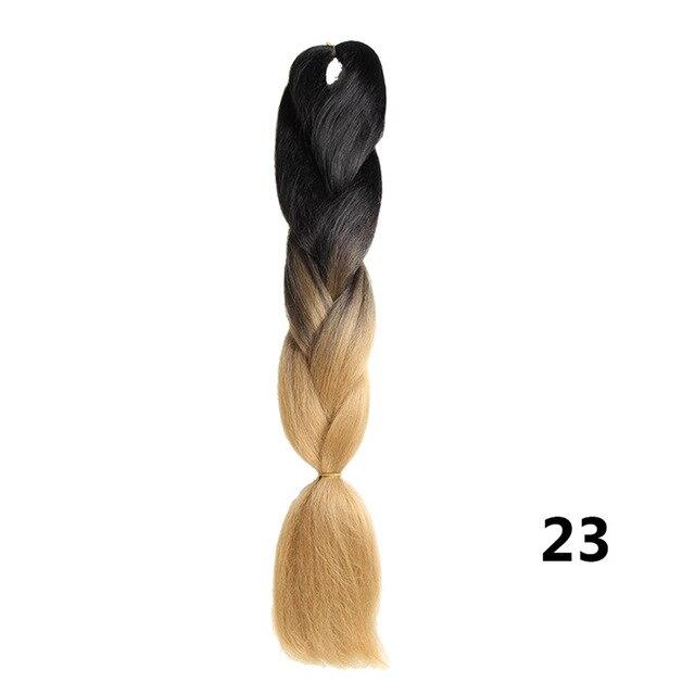 Sambraid 24 Inch Ombre Jumbo Braiding Hair For Jumbo Braids 100g/Pack False Hair Synthetic Crochet Braids Hair Extensions