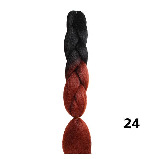 Sambraid 24 Inch Ombre Jumbo Braiding Hair For Jumbo Braids 100g/Pack False Hair Synthetic Crochet Braids Hair Extensions