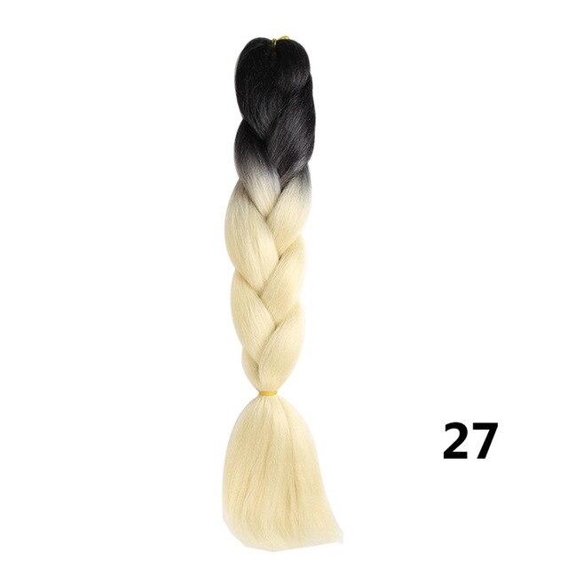 Sambraid 24 Inch Ombre Jumbo Braiding Hair For Jumbo Braids 100g/Pack False Hair Synthetic Crochet Braids Hair Extensions