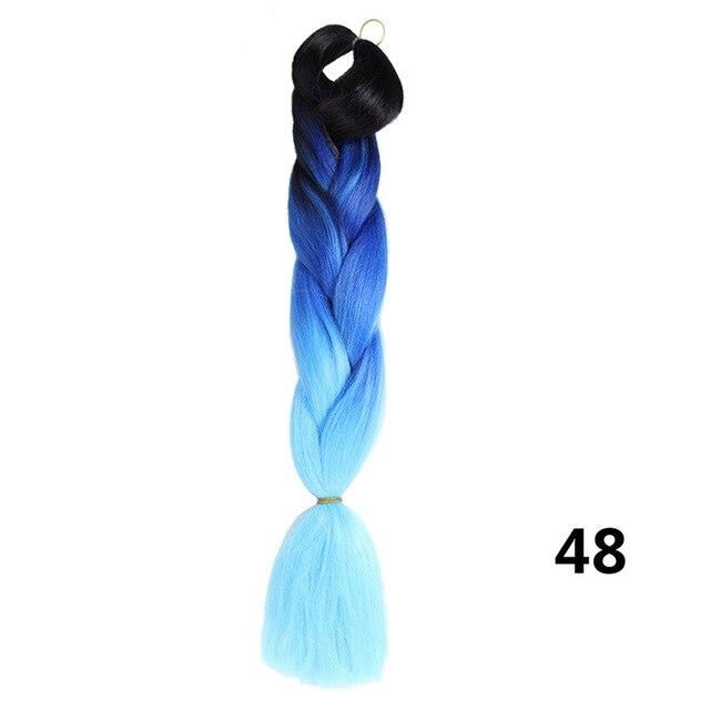 Sambraid 24 Inch Ombre Jumbo Braiding Hair For Jumbo Braids 100g/Pack False Hair Synthetic Crochet Braids Hair Extensions