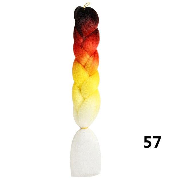 Sambraid 24 Inch Ombre Jumbo Braiding Hair For Jumbo Braids 100g/Pack False Hair Synthetic Crochet Braids Hair Extensions