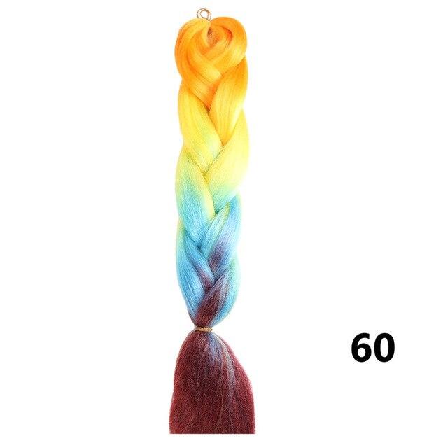 Sambraid 24 Inch Ombre Jumbo Braiding Hair For Jumbo Braids 100g/Pack False Hair Synthetic Crochet Braids Hair Extensions
