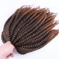 Luxury For Braiding 12" 12strands/pack 4packs/lot  Ombre Brown Crochet Braids Mambo Twist Synthetic Hair Extensions