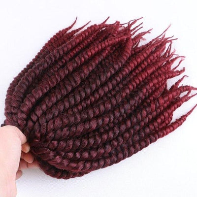 Luxury For Braiding 12" 12strands/pack 4packs/lot  Ombre Brown Crochet Braids Mambo Twist Synthetic Hair Extensions