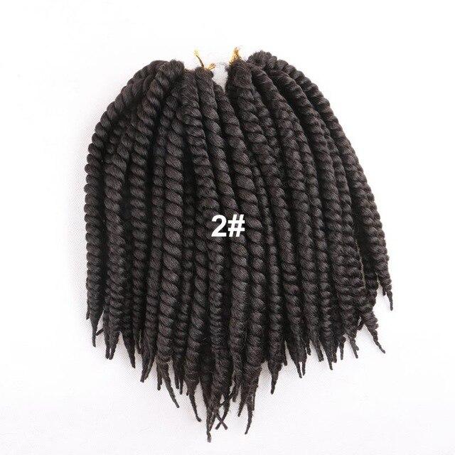 Luxury For Braiding 12" 12strands/pack 4packs/lot  Ombre Brown Crochet Braids Mambo Twist Synthetic Hair Extensions