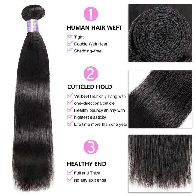Silk Road Hair 4 Bundles Pack - Straight - The Best Human Hair Weave and Human Hair Wigs