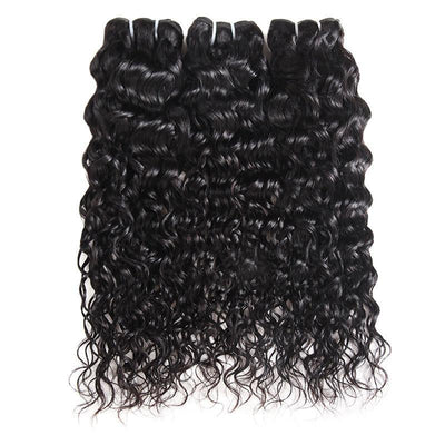 3 Bundles Water Wave Hair With 1 Free Lace Closure - The Best Human Hair Weave and Human Hair Wigs